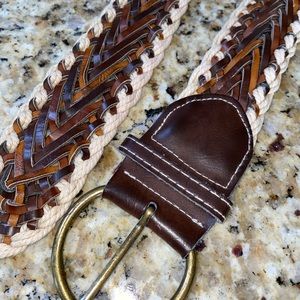 Braided Faux Leather Belt